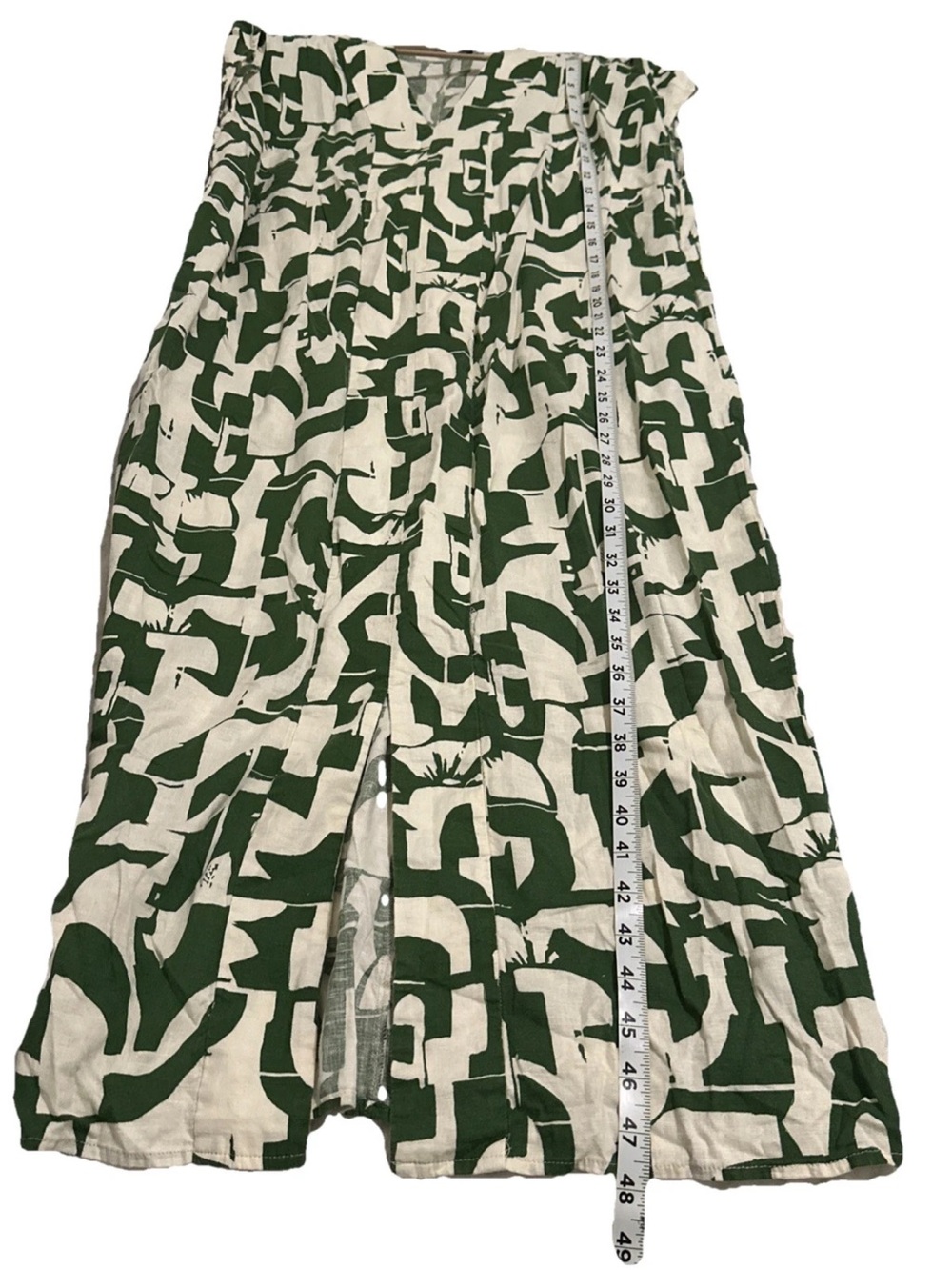 UNIVERSAL STANDARD maxiDress Womens Sz XS V Neck Short Sleeve Pockets 55% Linen - Picture 9 of 10